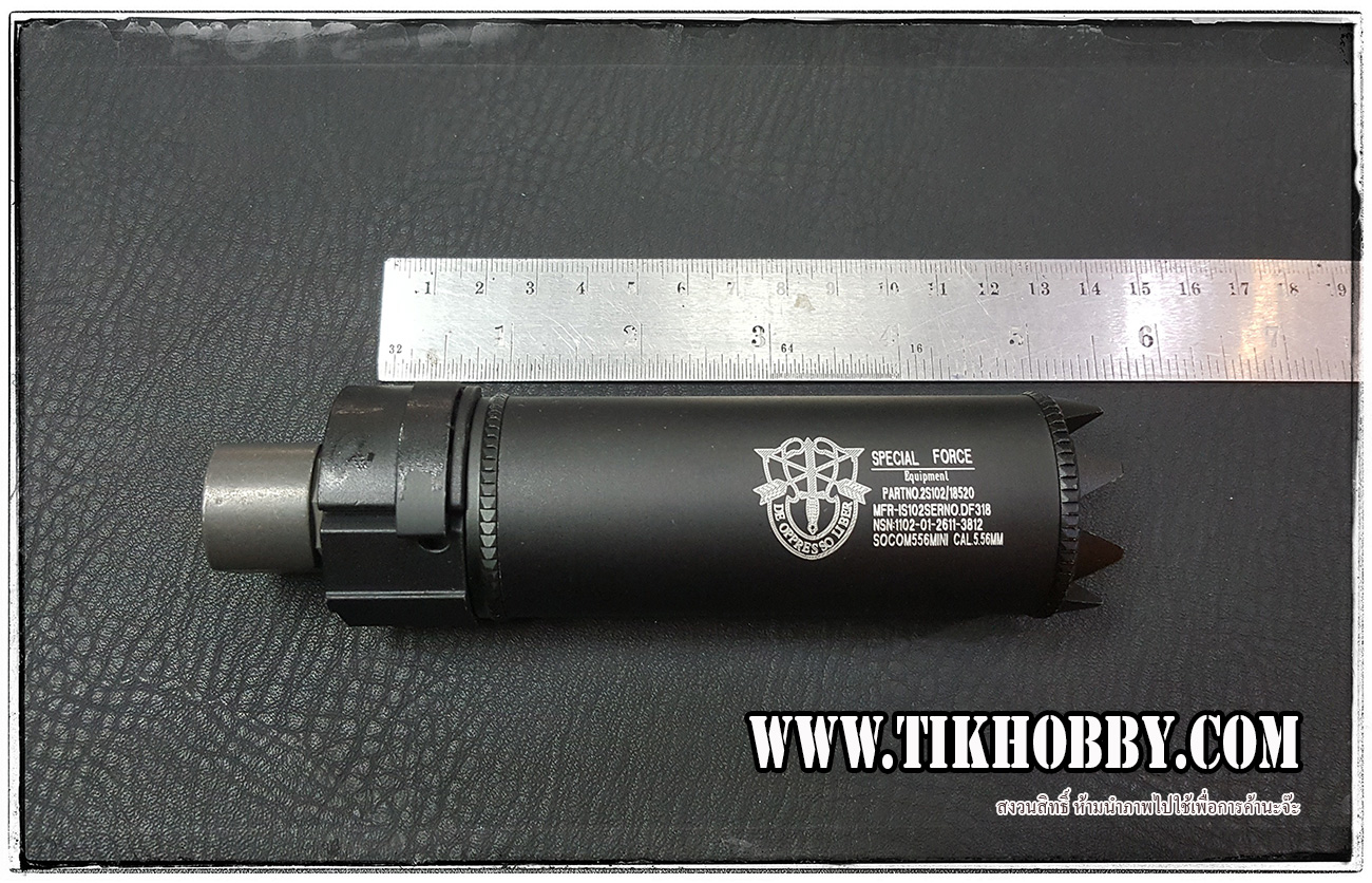 ไซเรนเซอร์ หรือท่อเก็บเสียงขนาด 5" ใช้กับปืนยาว (+ปลอกลดแสง)