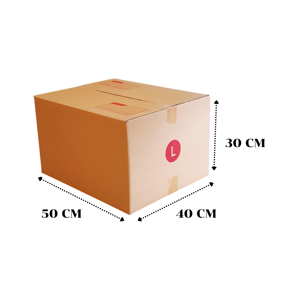 กล่องพัสดุ L ขนาด 50x40x30ซม. 1มัด10ใบ
