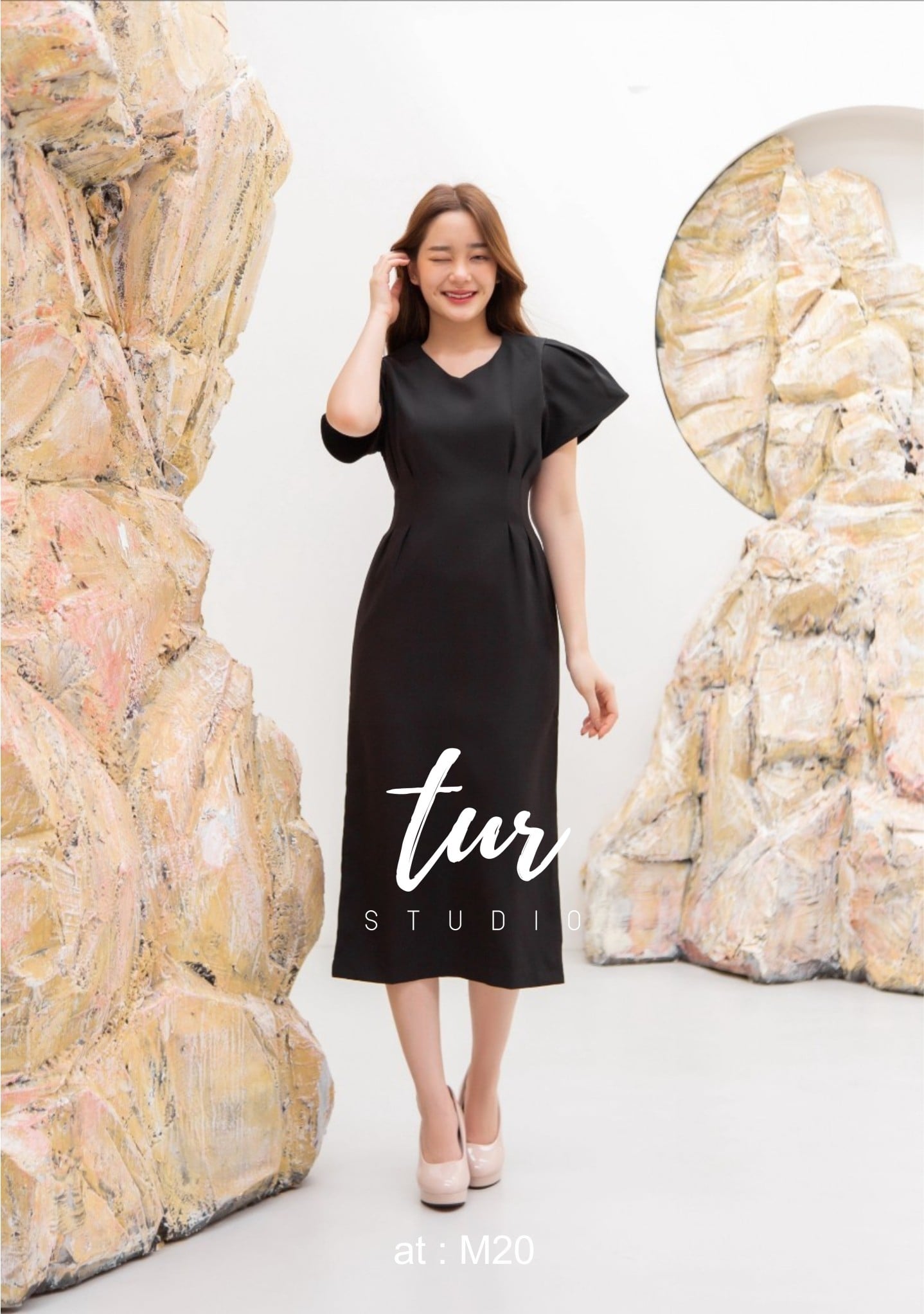 ชุดดำ ผ้าสูทผสมเนื้อดีงานเดรสสไตล์ทำงาน S-3xl (ดำ แดง ส้ม เขียว)