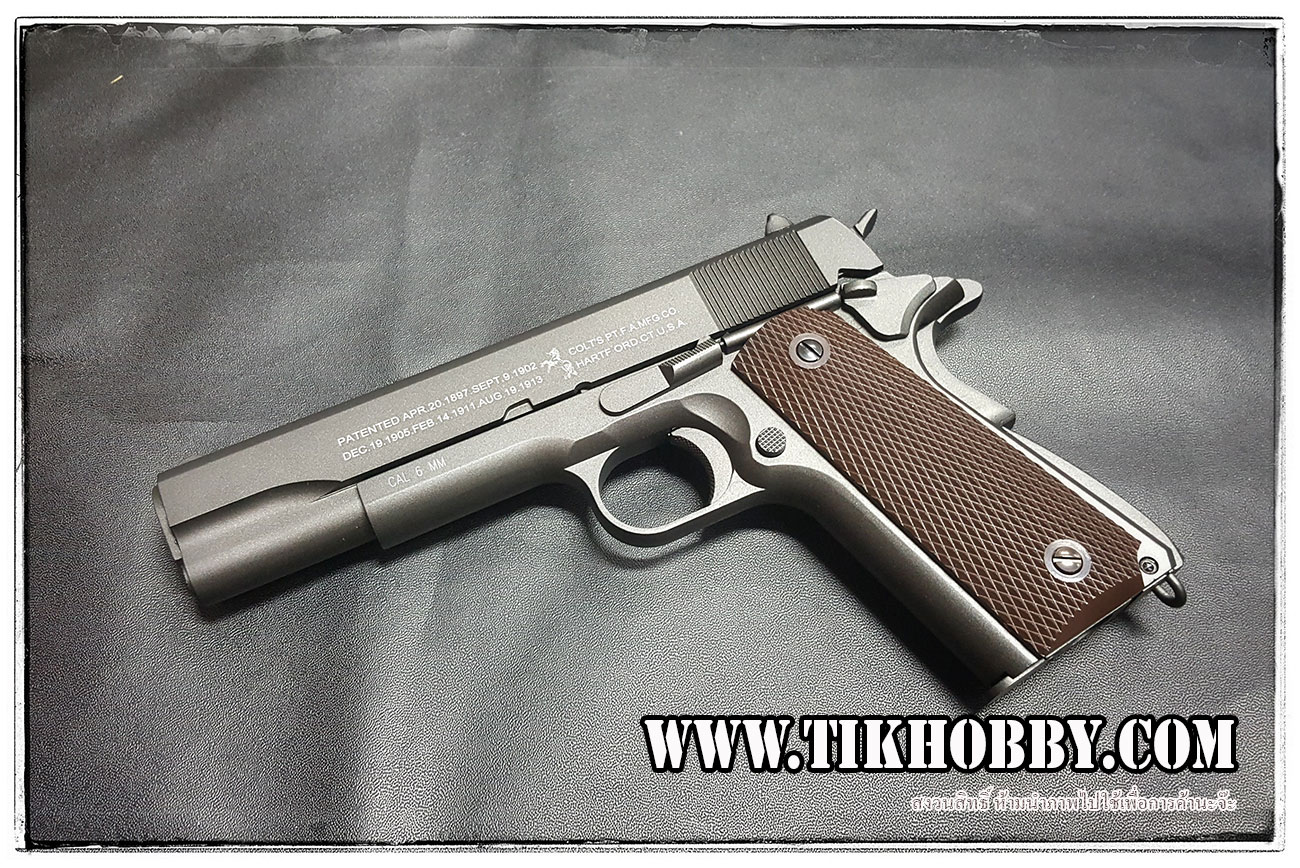 ปืนระบบแก๊สโบลว์แบ๊ค รุ่น M1911A1 สีดำ ระบบCo2 KWC