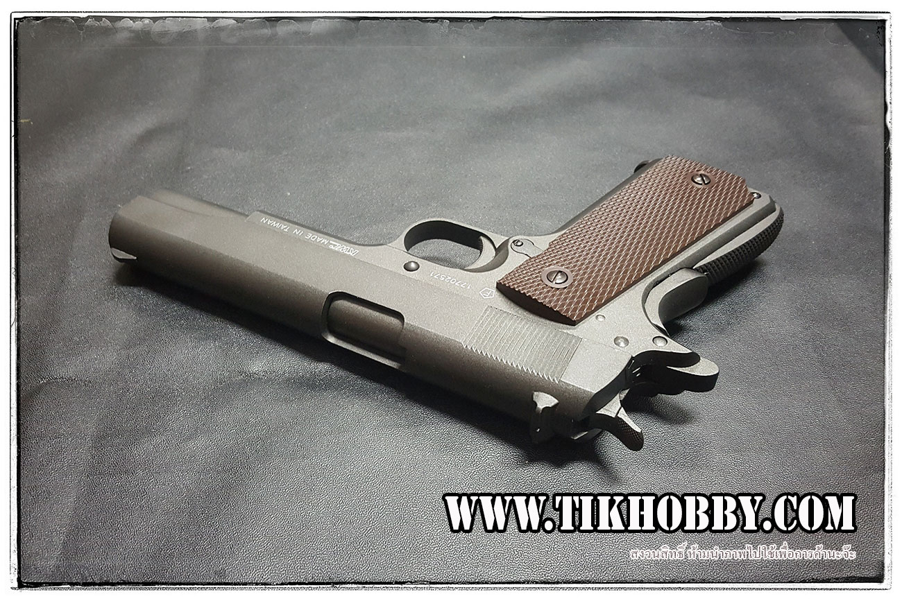 ปืนระบบแก๊สโบลว์แบ๊ค รุ่น M1911A1 สีดำ ระบบCo2 KWC