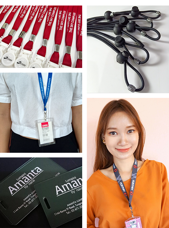 Customer reviews รับผลิต และออกแบบสายคล้อง - สายคล้องคอ - สายคล้องบัตร 1. มีสายคล้องให้เลือก มากกว่า 200 แบบ สี 2. ใช้สายทอ เส้นใยโพลีเอสเตอร์ 3. อุปกรณ์ประกอบสาย คัดจากวัสดุเกรดดี คงทน 4. ขายปลีก และมีขายสง ให้สำหรับตัวแทนจำหน่าย