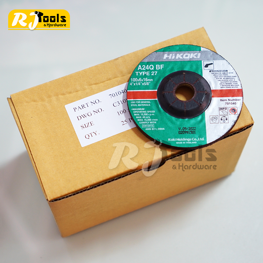 (ชุด 25 ใบ) ใบเจียร์ 4” หนา Hikoki หรือ HITACHI รุ่น 701040