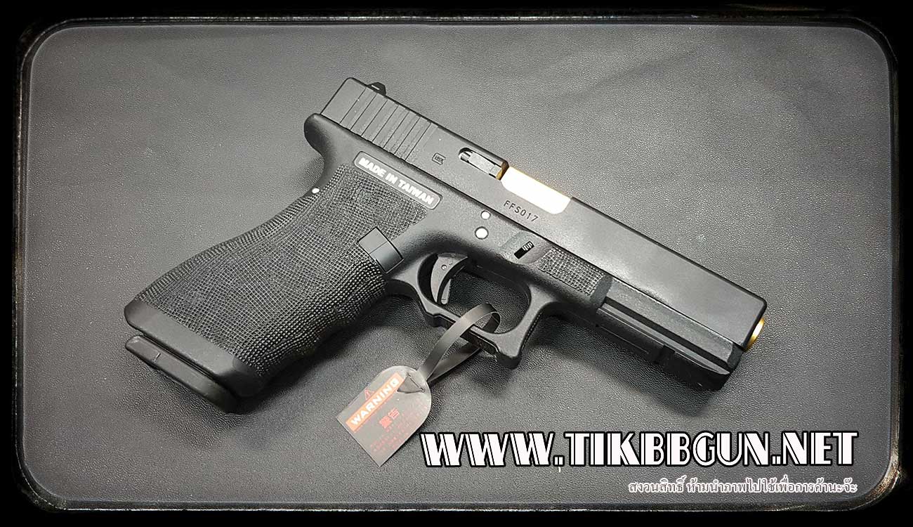 ปืนอัดลม(ปืนระบบแก๊ส) รุ่น Glock 17ท่อทอง ของ SAA(VFC) สไลด์เหล็ก มาร์คกิ้งครบ