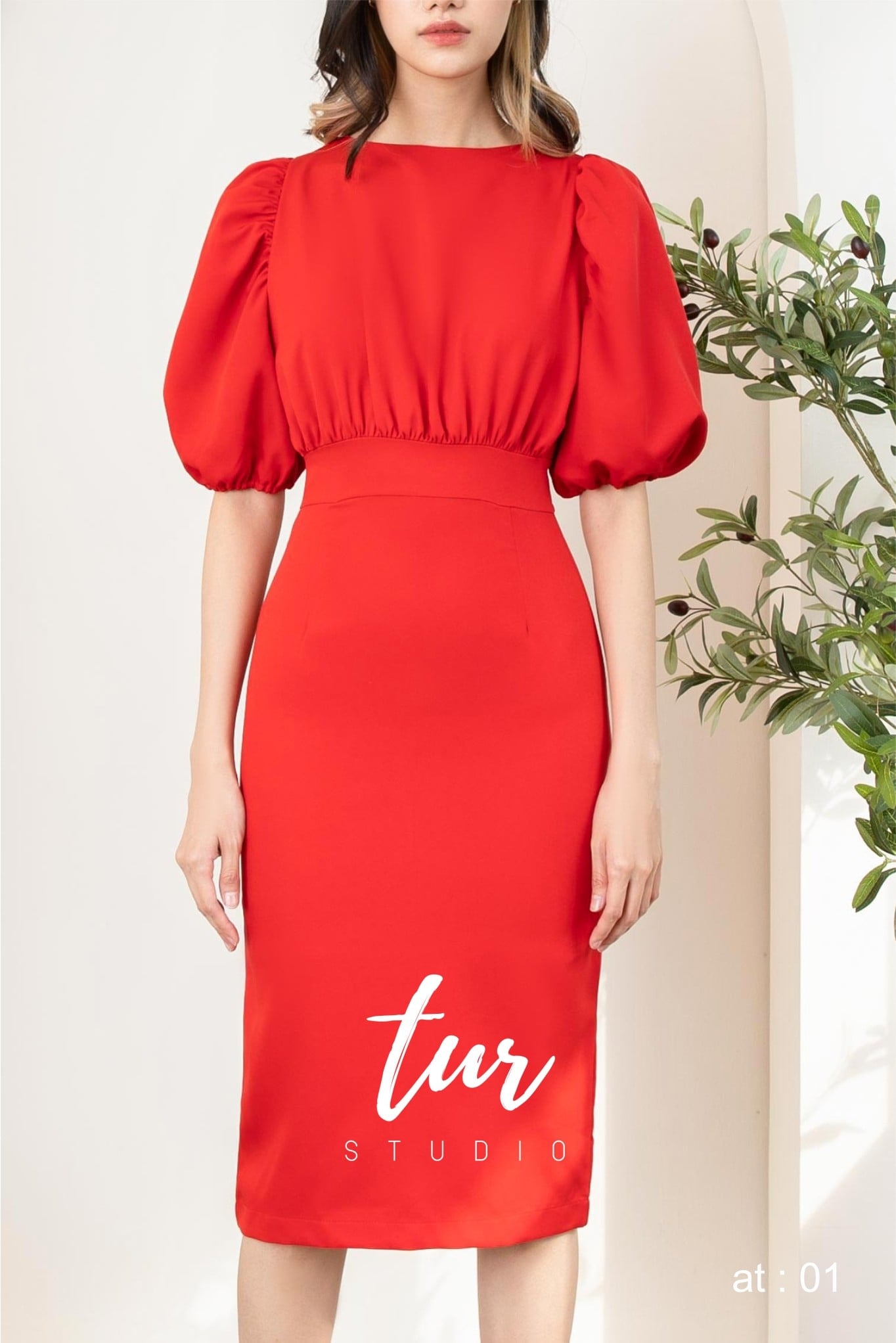 เดรสสีดำ เดรสทรงสวย เรียบหรู s-3xl (ดำแดง)