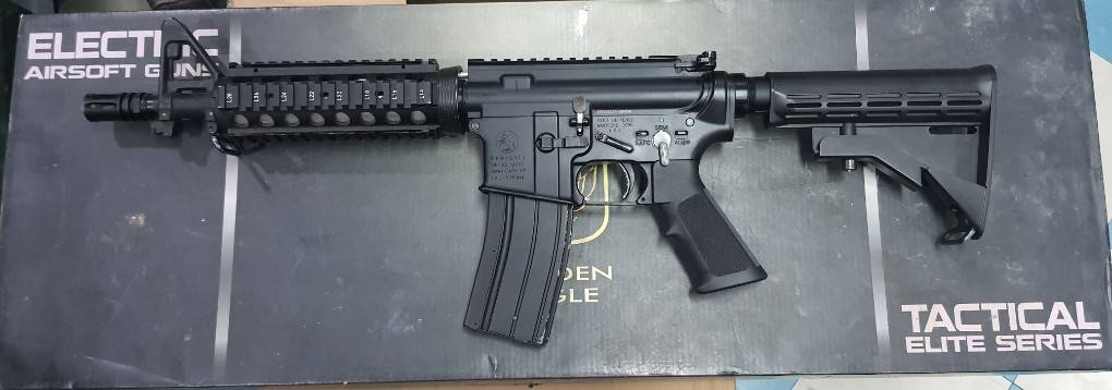 (มือ2) ปืนยาวแก๊สโบลว์แบ็ค M4 CQB ยี่ห้อโกลเด้นอีเกิ้ล ระบบการทำงานปกติทุกอย่าง