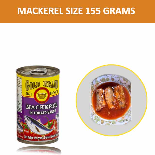 Caned fish Mackerel size 155 g - Gold brand