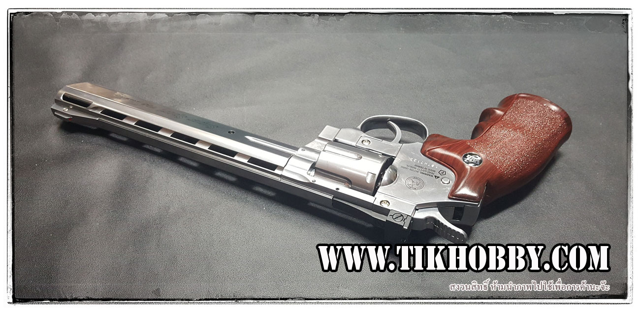 ปืนลูกโม่ ระบบแก๊ส Co2 Wingun708 Silver ขนาด 8 นิ้ว