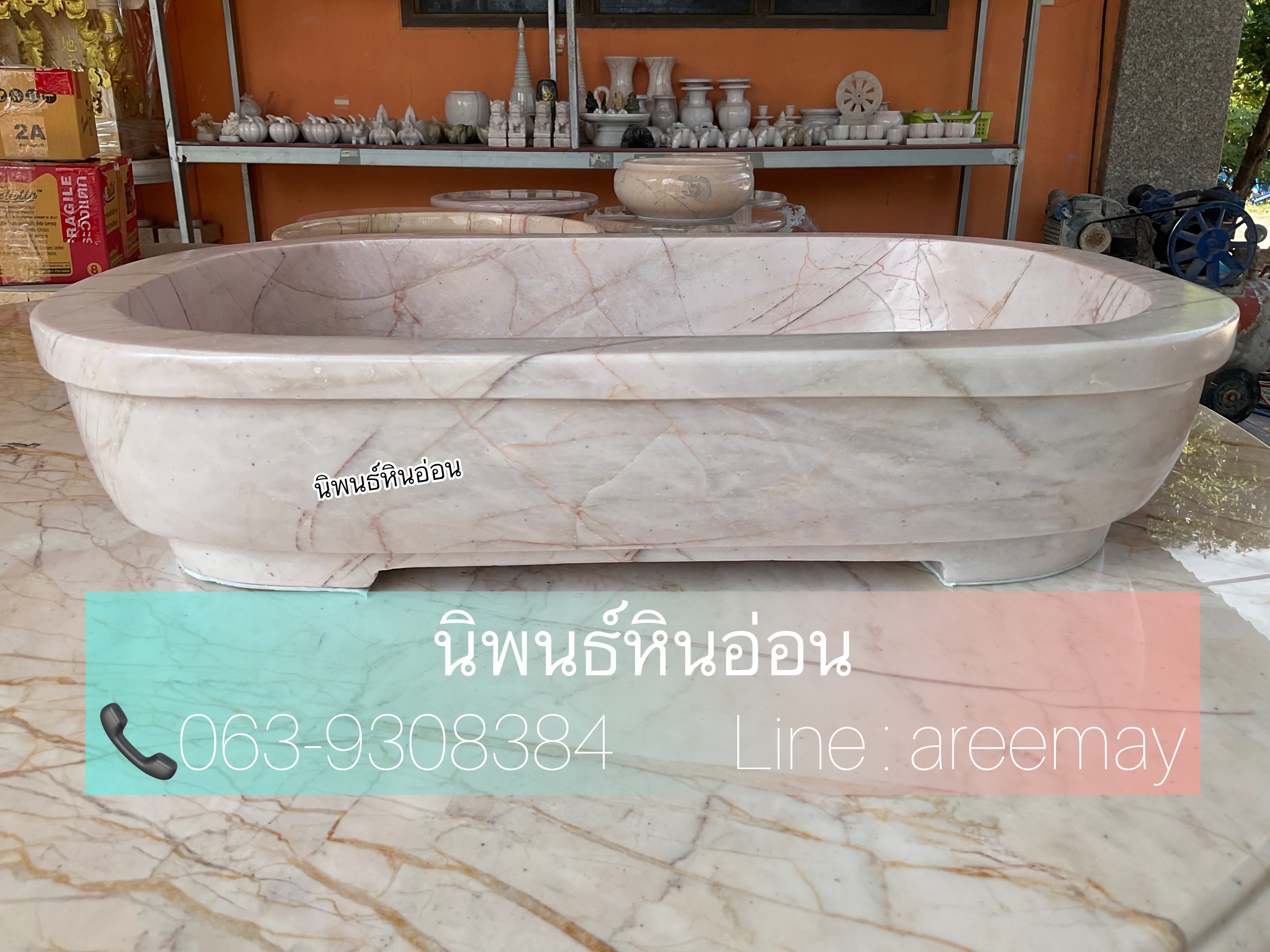กระถางต้นไม้หินอ่อนแบบเหลี่ยม