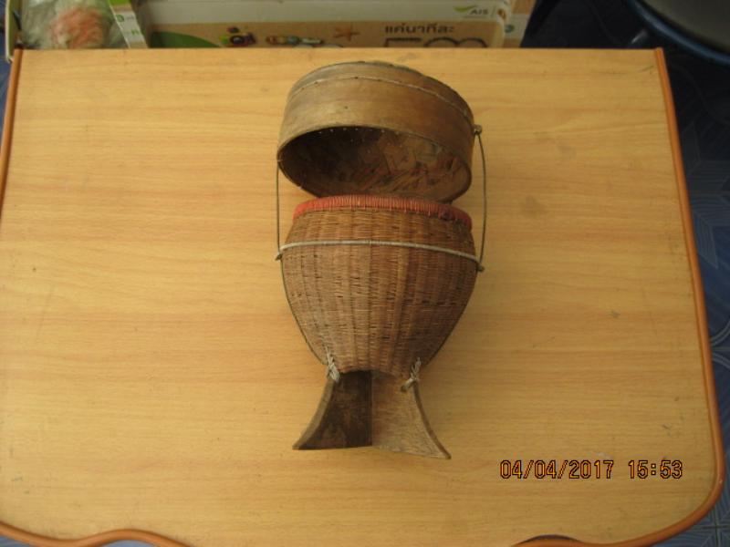 กล่องข้าวไม่สาน โบราณ (4523)