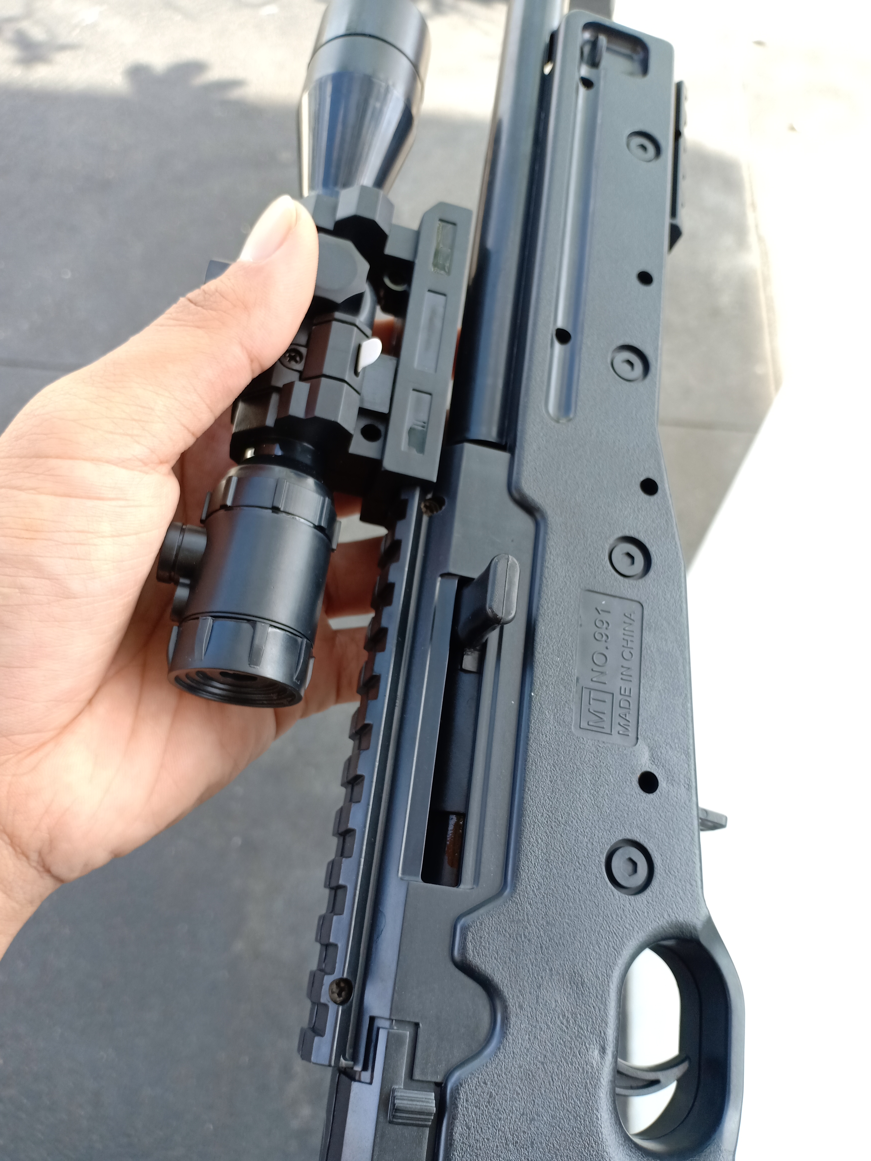 ปืนของเล่น ปืนอัดลม ทรงAWP สีดำ ขนาดยาว 74cm