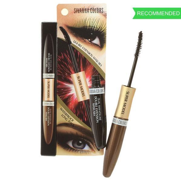 Sivanna Colors Super Model Double Extension Mascara (HF901) / ซีเวียนา ซุปเปอร์โมเดลมาสคาร่า ปัดขนตา ที่ปัดขนตา มาสคาร่า ขนตาหนา ขนตายาว มาสคาร่ากันน้ำ ขายดี ขายถูก