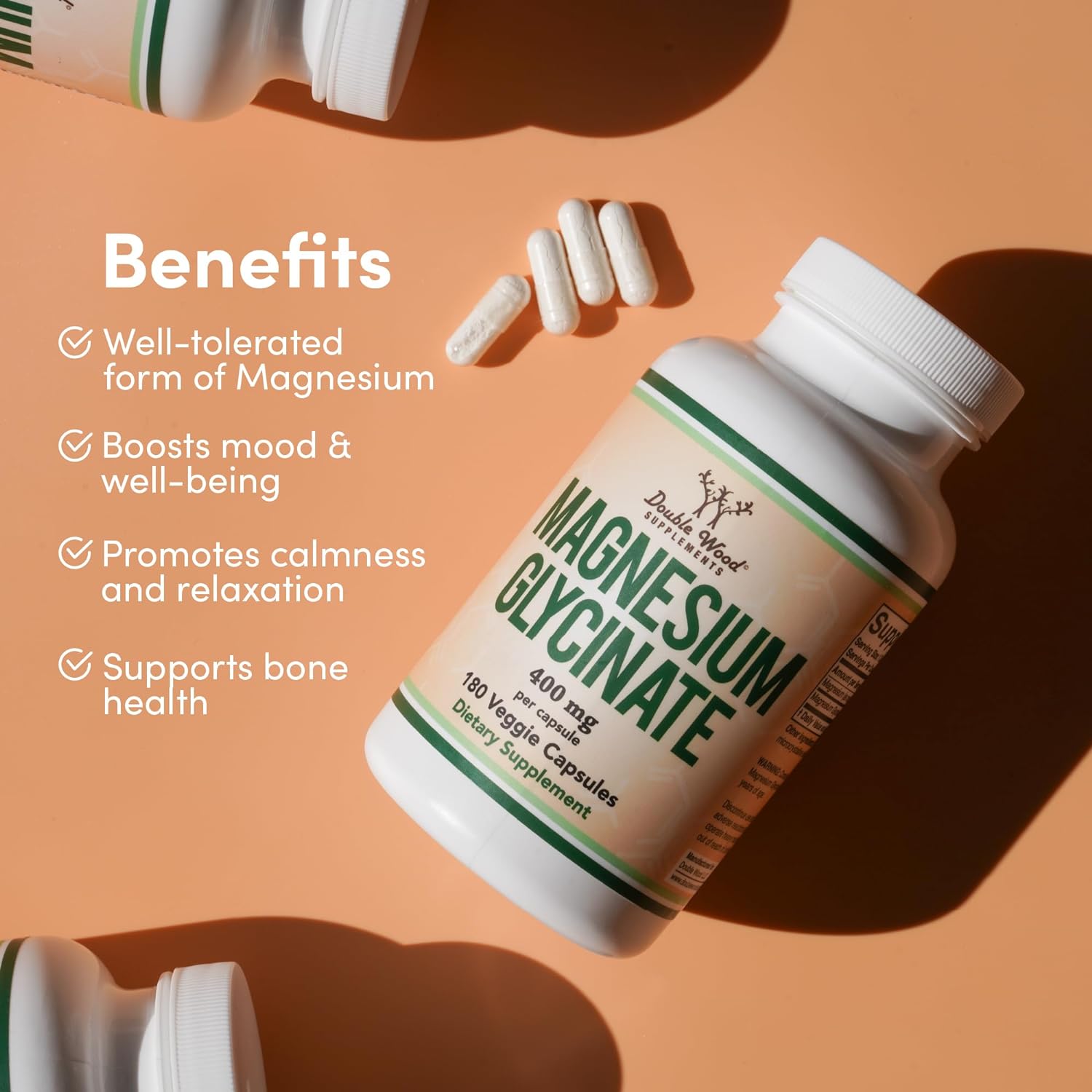 Double Wood Magnesium Glycinate 400 mg 180 caps