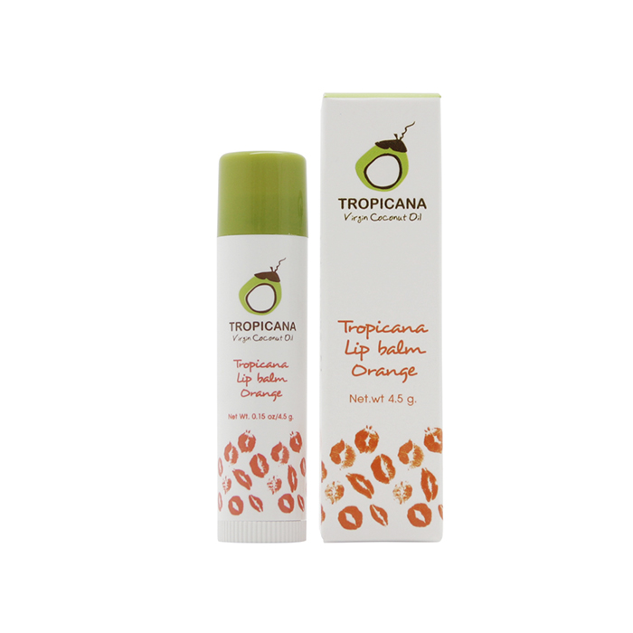 Tropicana oil ลิปปาล์มน้ำมันมะพร้าว แบบแท่ง (กลิ่นส้ม)
