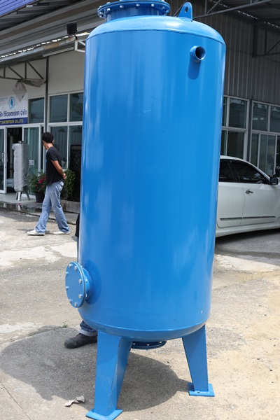 ถังกรองเหล็กขนาด24นิ้ว (60cm. x 150cm. x 4.5 mm.)สำหรับกรองน้ำดาดาล