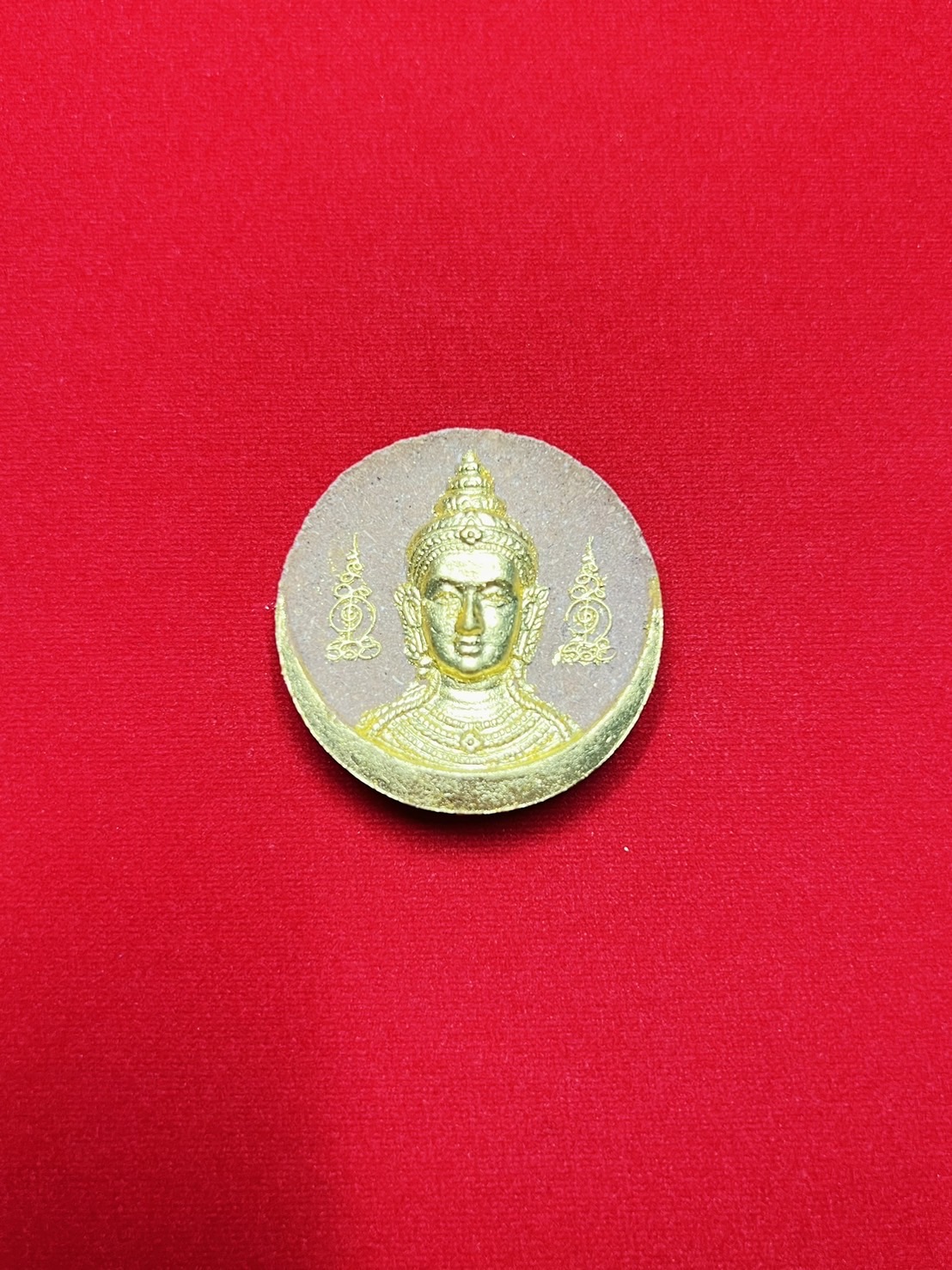 จตุคาม รามเทพ โครตรวย พิมพ์สุริยันจันทรา เนื้อผงจินดามณีปิดทอง 5.5ซ