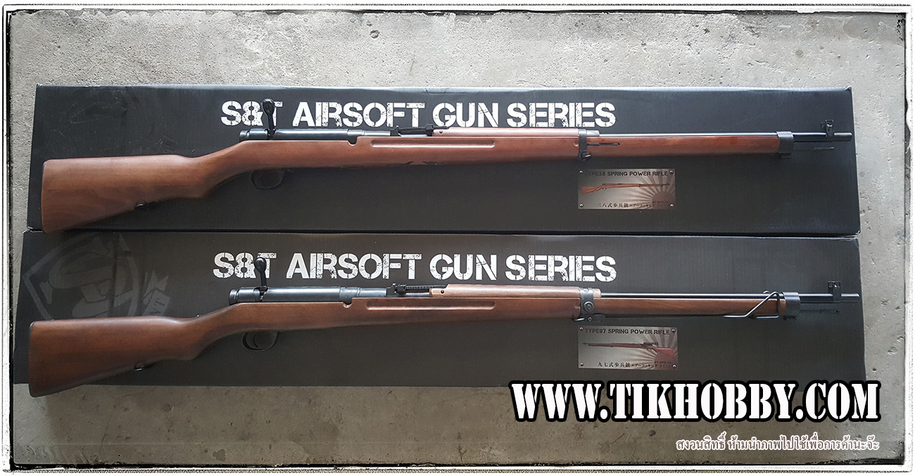 ปืนอัดลมเบาแบบชักยิงทีล่ะนัด รุ่น E97 หรือ T97 เหล็กจริง ไม้แท้ จาก S&T