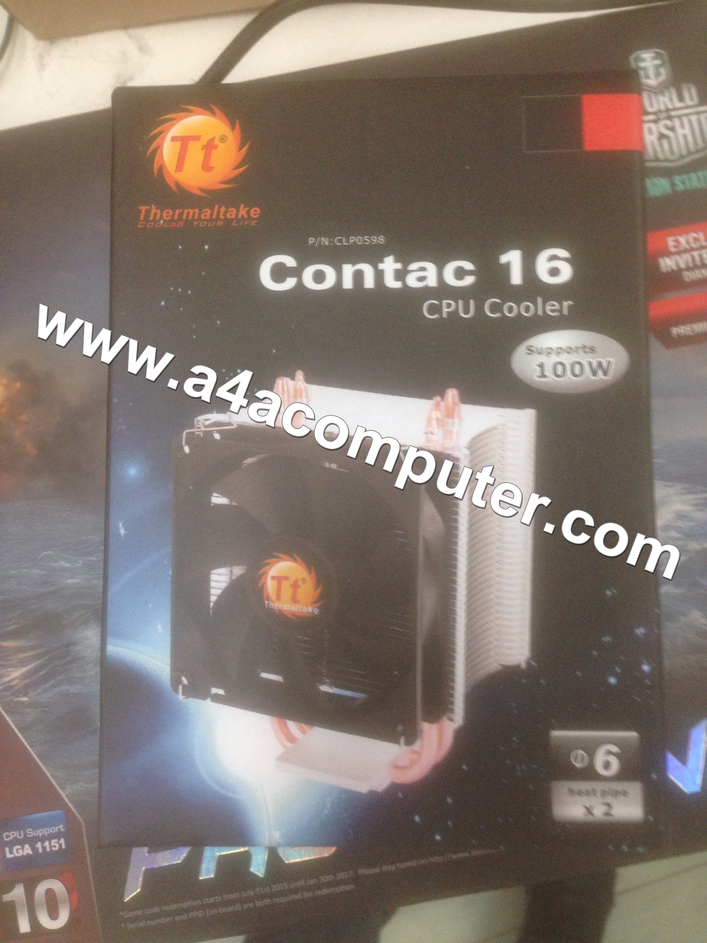 พัดลมซีพียู CPU AIR COOLER THERMALTAKE CONTAC 16 มือสอง