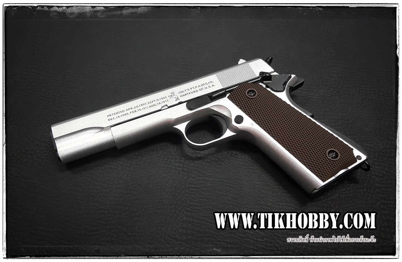 ปืนสั้นระบบแก๊สโบลว์แบล็ค รุ่น 1911 silver (EG723Y) จาก Double Bell