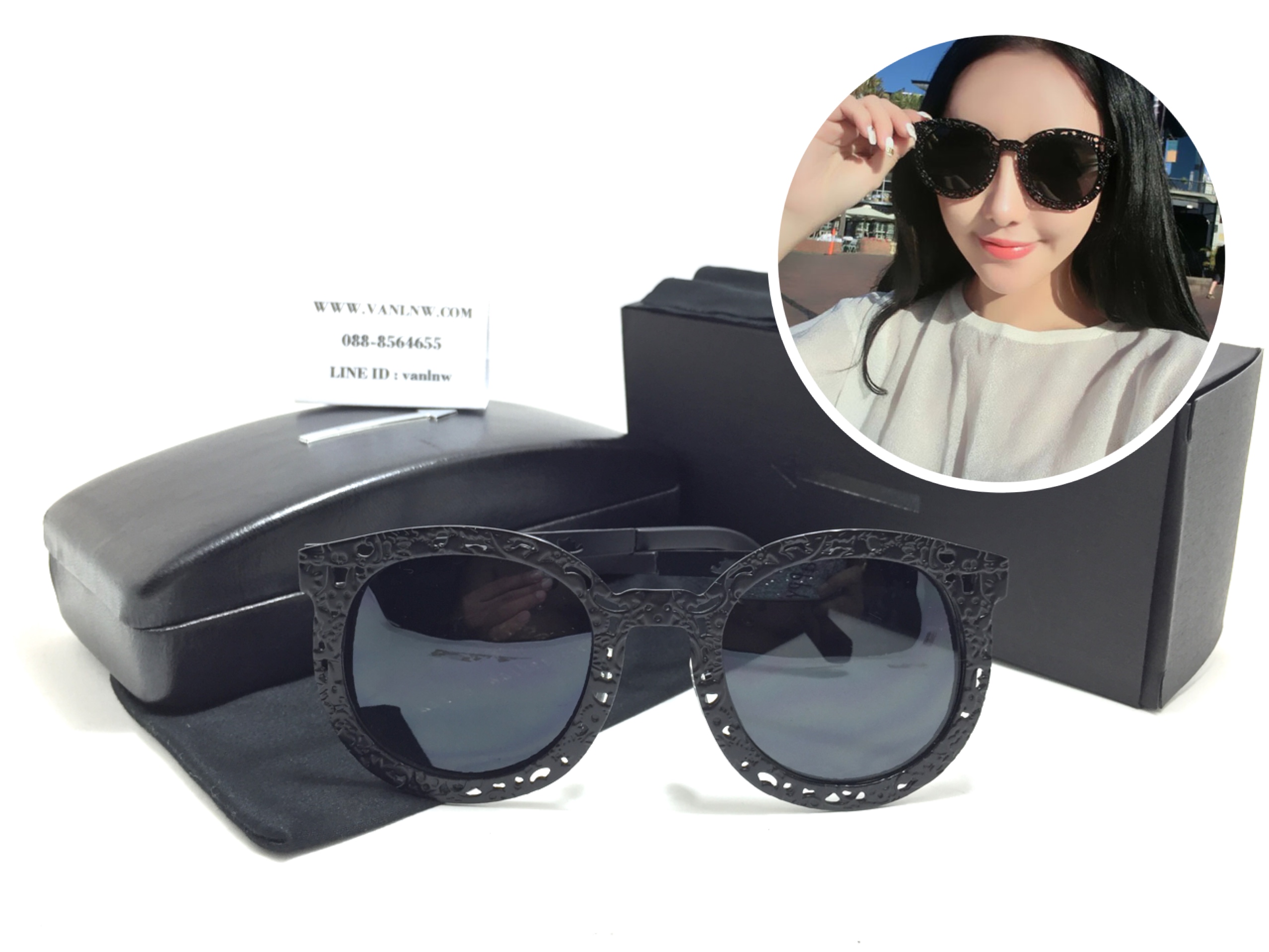 แว่นกันแดด Karen Walker Super Duper Critter limited edition <Black>