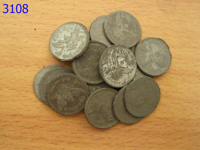 เหรียญ25สตางค์ปี2489 เนื้อดีบุก (3108)