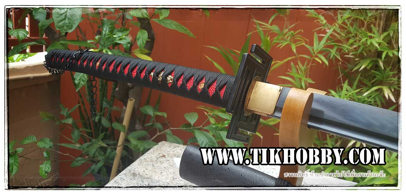 ดาบซามูไร ซันเงสึเปิดคม เหล็ก 1040 กระเบนเทียม ยาว 140 เซน