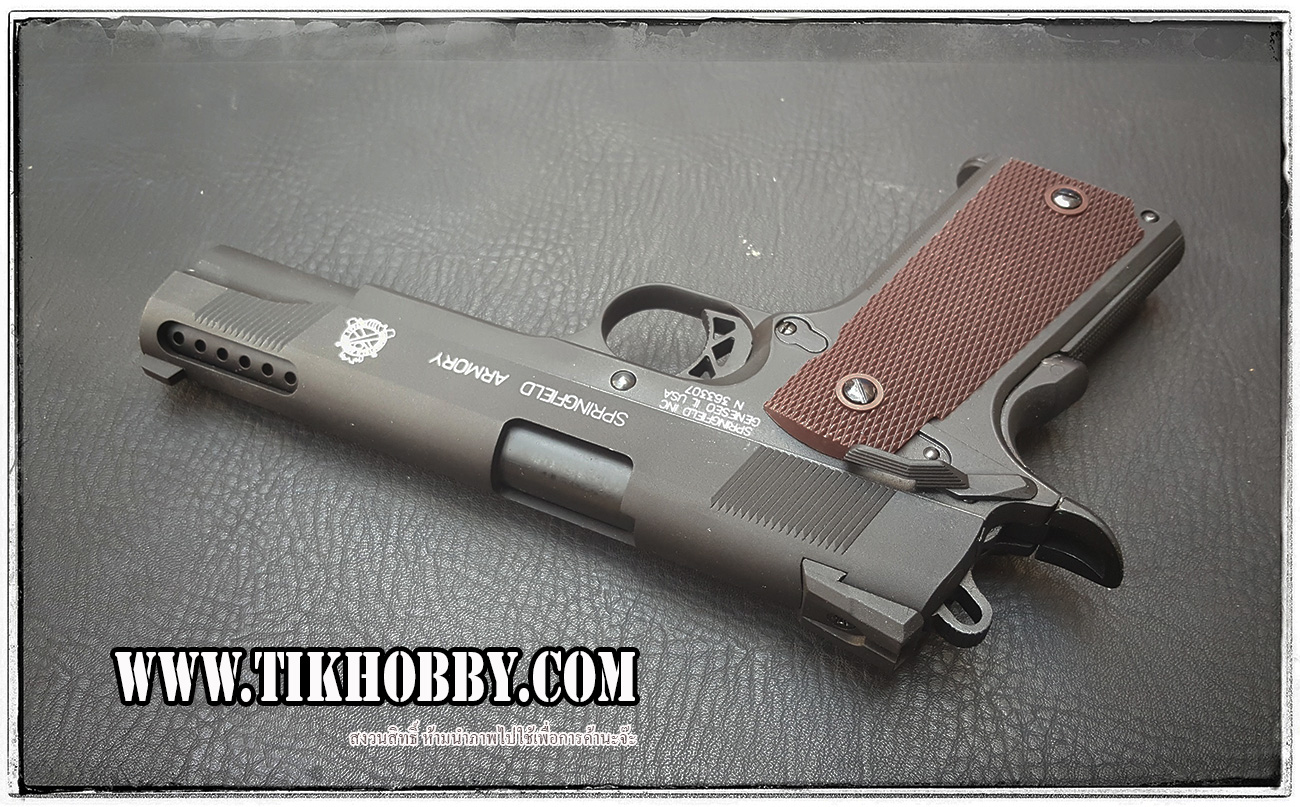 ปืนสั้นระบบแก๊สโบลว์แบล็ค รุ่น M1911 TAC สีดำ SRC สวยงามมากครับ SRV12