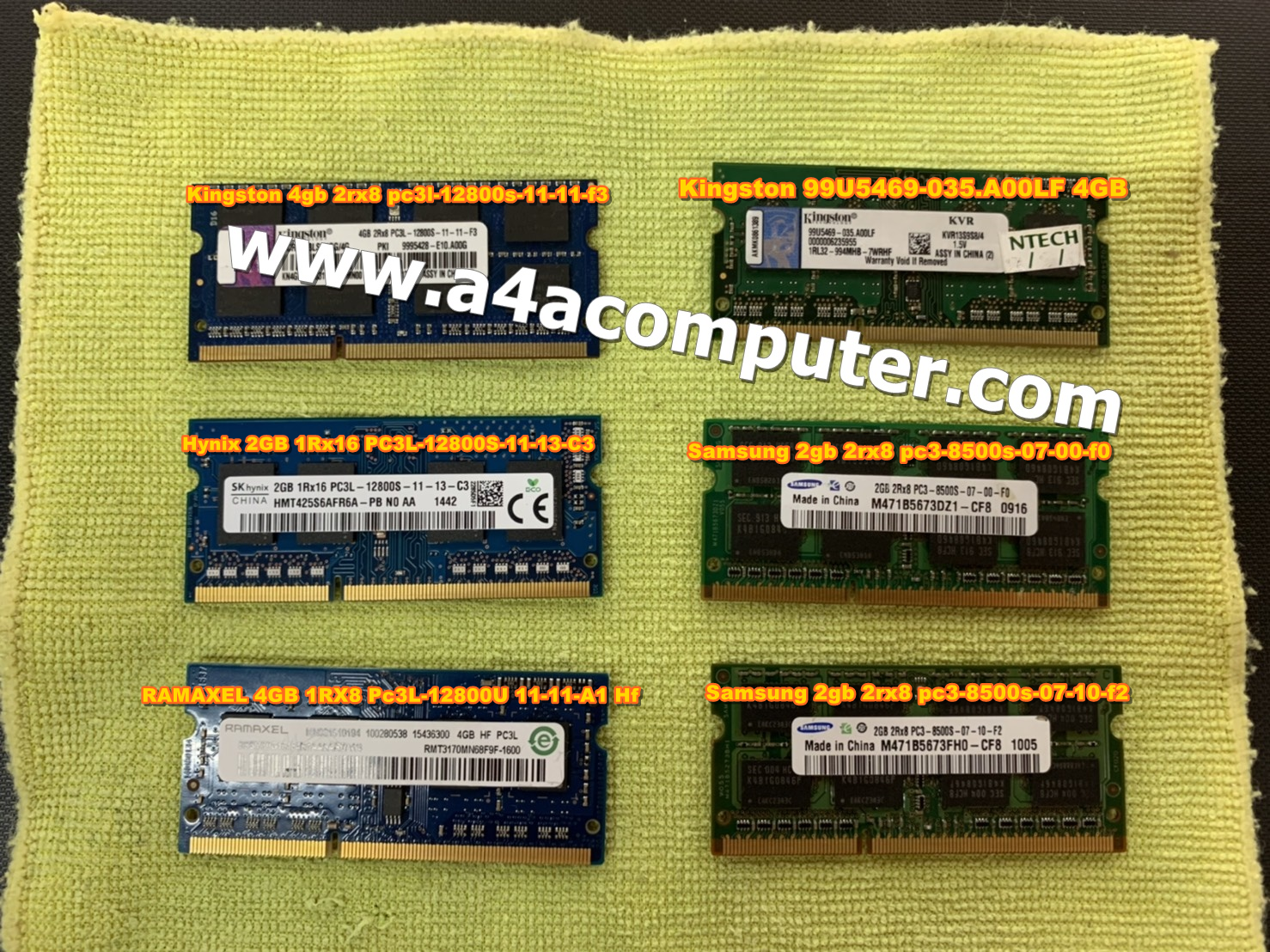 แรมโน๊ตบุ้ค Samsung 2GB 2Rx8 PC3 8500s มือสอง
