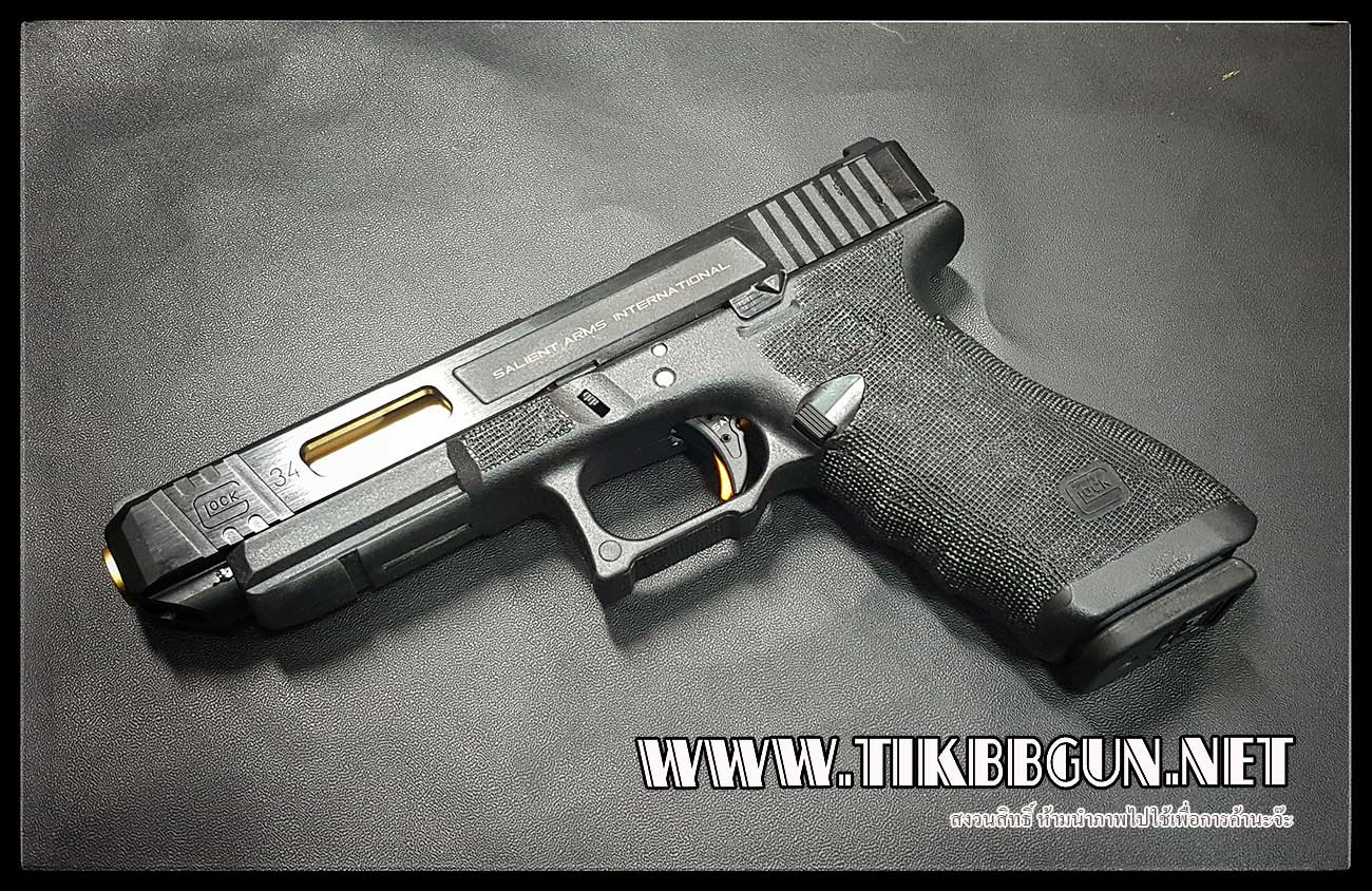 ปืนอัดลม(ปืนระบบแก๊ส) รุ่น Glock34 SAI ท่อทอง ของ VFC