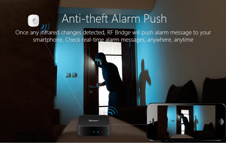 Sonoff RF 433MHz Bridge (ใช้งานกับอุปกรณ์ Sonoff Door and Motion Sensor )