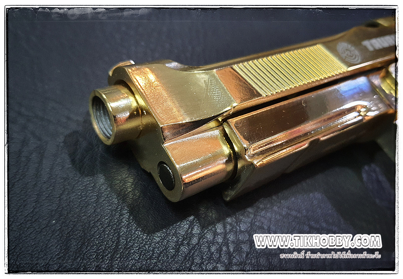 ปืนสั้นระบบแก๊สโบลว์แบล็ค รุ่น M92 (M9A1)สีทอง เทารัส DB736GD จาก Double Bell