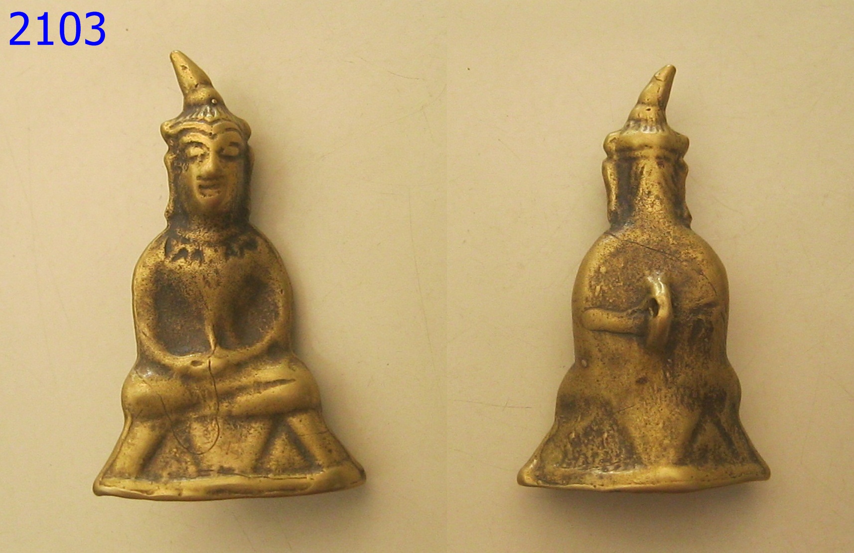 พระงั่งเกศคต เนื้อทองดอกบวบ (รหัส2103)