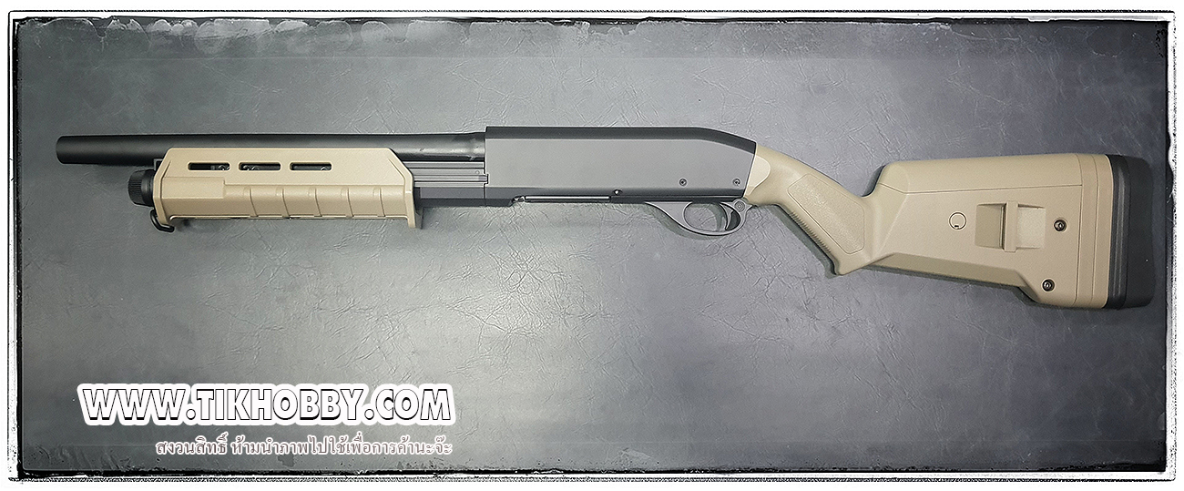 ปืนลูกซอง ปืนอัดลมชักสปริง CM355M ลำกล้องสั้น MagPul สีแทน