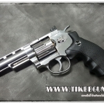 มือ2 ปืนลูกโม่ ระบบแก๊ส Co2 Wingun708 Silver ขนาด 4 นิ้ว ยิงลูกเหล็ก 0.45 มิล