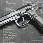 มือ 2 ปืนสั้นแก๊สโบลว์แบล็ค รุ่น M92 DB736 จาก Double Bell รายละเอียดด้านล่าง