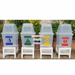 แท่นวางถังขยะ 60 ลิตร ขนาด 1 ช่อง ไม่มีป้ายแผงหลัง