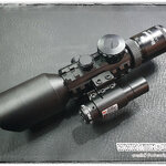 กล้องสโคป M9 ซูม 3-10เท่า พร้อมเลเซอร์แดง