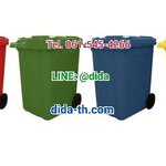 ถังขยะแยกประเภท ขนาด 190 ลิตร ล้อเข็น ฝาเรียบ
