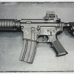 ปืนไฟฟ้ารุ่น M4CQB บอดี้เหล็ก จาก Double Bell DB039 (ไม่รวมแบต)