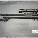 ปืนอัดลมเบาแบบชักยิงทีล่ะนัด รุ่น M24DB ลำกล้อง บิดเกลียวSnow Wolf ครบชุด Up gade