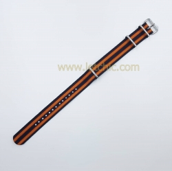 สายนาฬิกา ผ้านาโต้ สีดำ แดง น้ำตาล