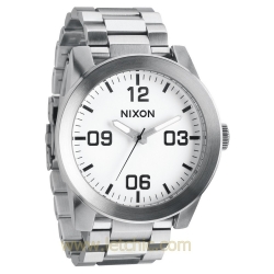 นาฬิกา NIXON รุ่น THE CORPORAL SS WHITE A346100 นาฬิกาข้อมือผู้ชาย ของแท้ ประกันศูนย์ไทย 2 ปี ส่งพร้อมกล่อง และใบรับประกัน