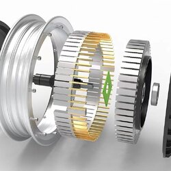 Tingtong PMSM Hub motor include Temp sensor and Encoder sensor 5kw 7kw 10kw till 37kw