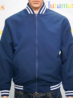 College Jacket เสื้อแจ็คเก็ตสีกรมท่าสไตล์วัยรุ่น