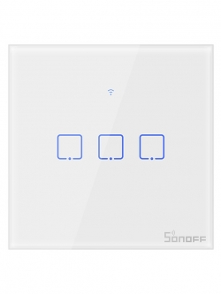 Sonoff T2UK 3 Gang (WiFi + RF 433 Mhz) White Touch Switch ( 1 Year Warranty )