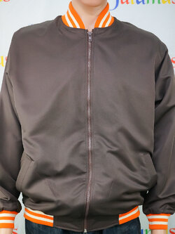 College Jacket เสื้อแจ็คเก็ตสีน้ำตาลสไตล์วัยรุ่น