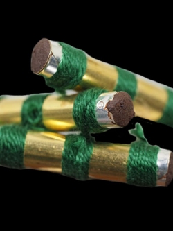 ตะกรุดมหาโภคทรัพย์เงินไหลมา-สีเขียว (1.2 นิ้ว) หลวงพ่อเงิน วัดบ้านอ้อ จ.นครรราชสีมา