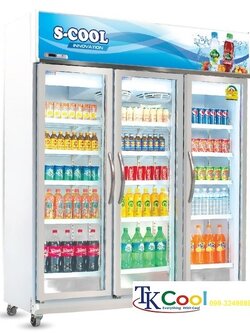 ตู้แช่เย็นกระจก 3 ประตู ยี่ห้อ S-Cool รุ่น SL-183C-V1 ( 57 คิว) Jumbo/เบอร์ 5**4ดาว
