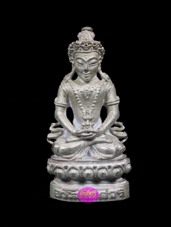 พระกริ่งอวโลกิเตศวร รุ่นแรกเนื้อนวโลหะ ก้นอุดเงินพ่อท่านเชื่อง วัดบางบ่อ จ.นครศรีธรรมราช