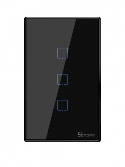 Sonoff T3US 3 Gang (WiFi + RF 433 Mhz) Black Touch Switch ( 1 Year Warranty )
